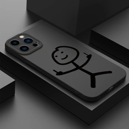 Cartoon Matchman Matte Soft Silicone Case For iPhone 11