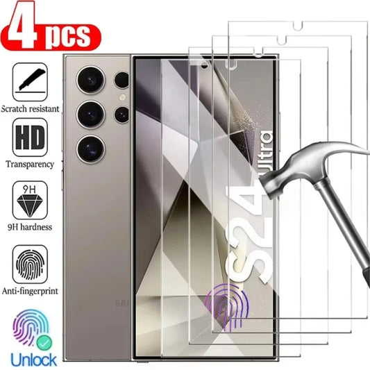 Full Cover Tempered Glass For Samsung Galaxy S24 Plus (4 Pack)