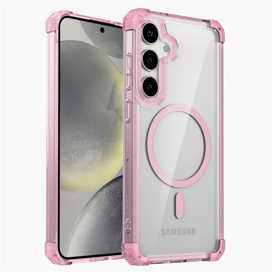 Shockproof Armor Transparent MagSafe Case for Samsung Galaxy S25 Plus