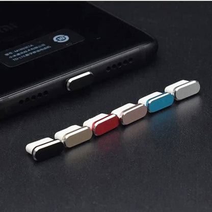 Metal Type-C Dust Plugs for Smartphones (2 Pack)