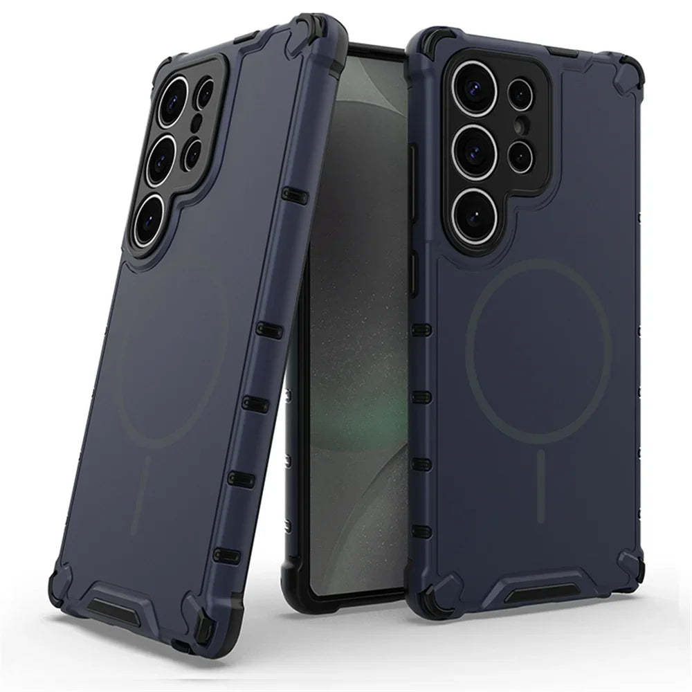 Anti‑Slip Bumper Armor Magnetic Case for Samsung Galaxy S23 Plus