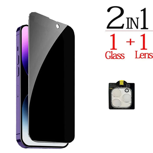 Anti-Spy Privacy Screen Protector + Camera Lens Film For iPhone 11 Pro