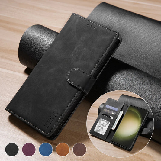 Magnetic Flip Leather Wallet Case for Samsung Galaxy S24
